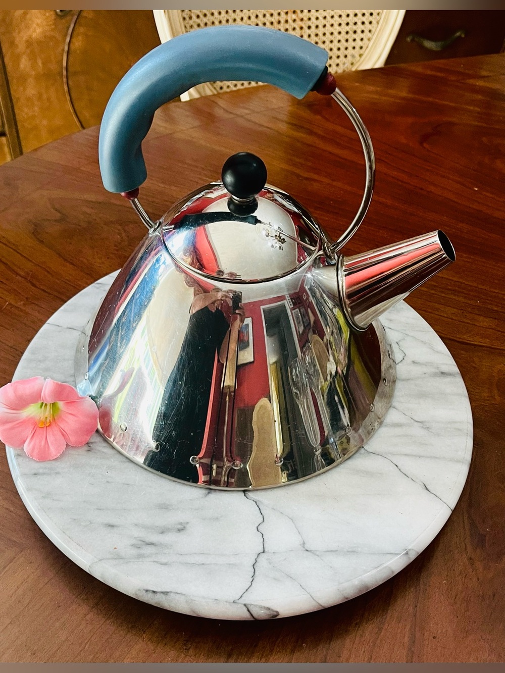 Vintage Alessi 9093 Michael Graves Stainless Steel Tea Kettle- Missing Whistle